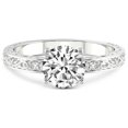 thumbnail image 6 of IGI Certified 3 Carat Round Shape Lab Grown Diamond Engagement Ring | 14K White Gold | Antique Allure Vintage Lab Diamond Ring | FG-VS1-VS2 Quality Friendly Diamonds, 6 of 7