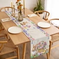 thumbnail image 3 of Easter Bunny Table Runner - 108 Inch Long, Kitchen Dining Table Runner Dresser Scarves, Spring Easter Eggs Floral Burlap Rustic Farmhouse Decor for Coffee Tables Wedding Party Banquet, 3 of 8