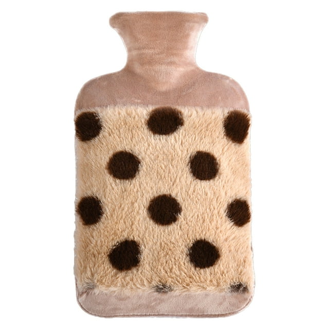 Hot Water Bottle, Hands-in Hot Water Bag Heating Pad with Soft Plush Cover for Hot Compress
