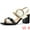 Black, variant on Unique Bargains Women's Buckle Slingback Chunky High Heels Sandals