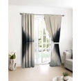 thumbnail image 3 of Black Beige Lake Blackout Curtains for Bedroom/Living Room, Thermal Insulated Kitchen Curtains, Vintage Aesthetics Abstract Grommet Darkening Window Treatment Drapes 52"x72"x2, 3 of 8