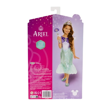 Disneys Little Mermaid Ariel Dressup Accessory Set Includes Child Sized Tiara & Play Shoes