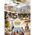 thumbnail image 5 of Grey Coastal Table Cloth, Summer Eucalyptus Leaves Beach Ocean Starfish Nautical Waterproof Tablecloth for Rectangle Tables, Washable Fabric Table Cover for Restaurant Kitchen Dining Tables 52"x70", 5 of 6