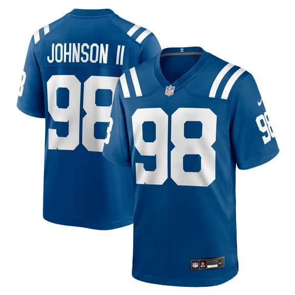 Men's Nike Eric Johnson II Royal Indianapolis Colts Team Game Jersey