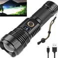 thumbnail image 2 of Hearth & Gear High Powered Flashlight Rechargeable LED Torch With Digital Display Function Design For Outdoor Adventures Ideal For Hiking And Camping Solar Flashlights for Camping Camping Needs Stand, 2 of 7