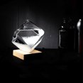 thumbnail image 5 of Crystal Weather Glass Bottle Barometer with Wooden Base, 150ml Indoor Atmospheric Pressure Forecast Decor, 5 of 5
