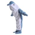 thumbnail image 1 of Dolphin Blanket Hoodie for Adult Comfy Wearable Dolphin Pajamas Cartoon Dolphin Costume Sleeping Bag!ZZ19, 1 of 4