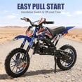 thumbnail image 3 of Floseru 49cc Kids Dirt Bike, Gas Dirt Bike Max Load 220LBS, 2-Stroke Gas Power Motocross, Mini Bike Gas Powe, Off Road Mini Motorcycle Max Speed 25MPH for More Summer Fun, 3 of 10
