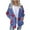 Blue, variant on Womens Fleece Lined Jacket with Hood Long Sleeve Jackets Zip Up Coats Heart Printed Casual Stylish Clothes