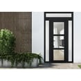 thumbnail image 2 of Front Exterior Prehung Metal-Plastic Door See-through / Manux 8555 Matte Black / 2 Side and Top Window / Office Commercial and Residential Doors Entrance Patio Garage 68" x 96" Right-hand Inswing, 2 of 5