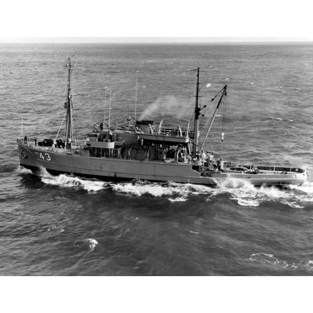 Salvage ship USS Recovery underway 1969 Poster Print by Stocktrek