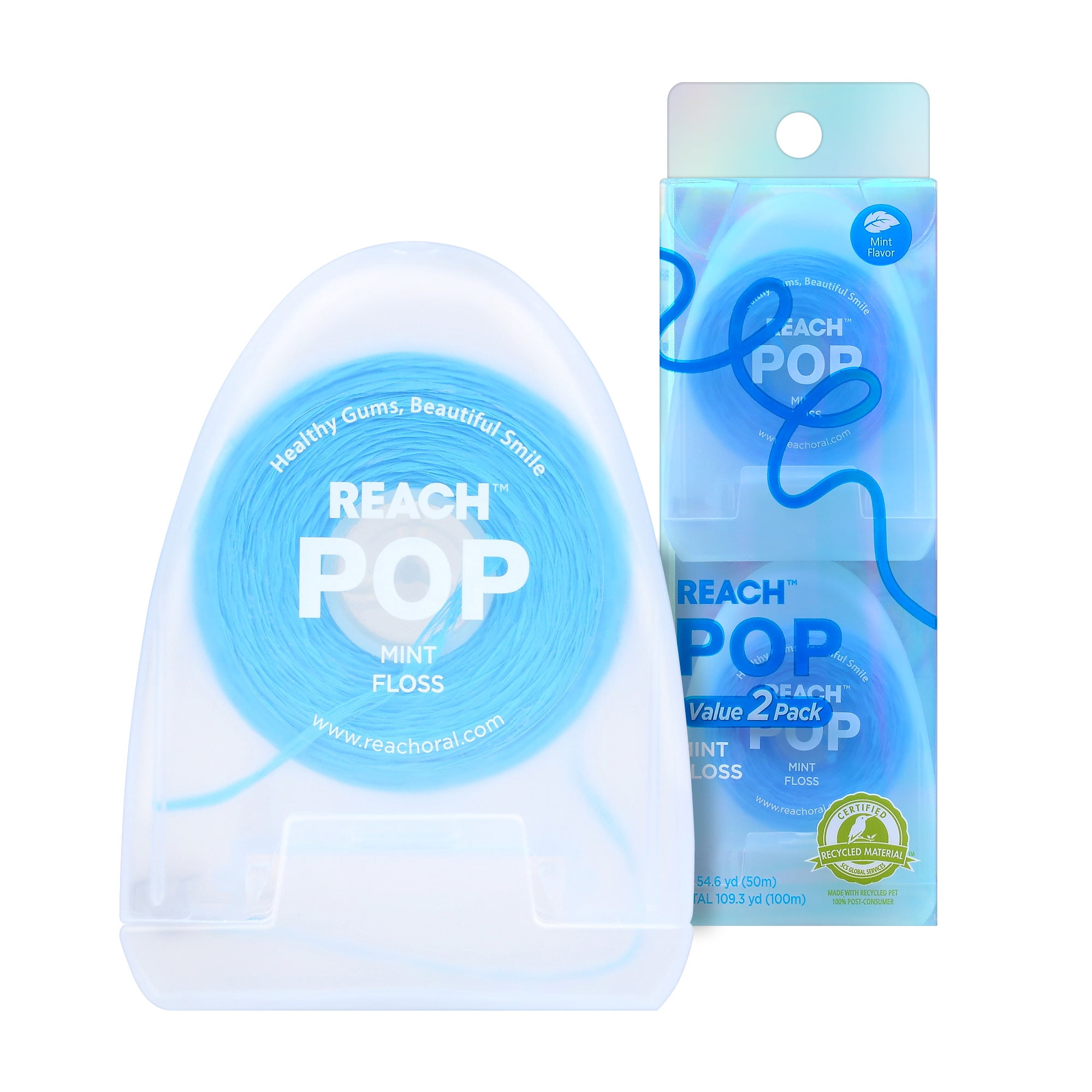 New REACH POP Dental Floss Value 2 Pack