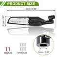 thumbnail image 4 of Espejo retrovisor universal de motocicleta ajustable de Bargains Únicos, espejo de doble deporte, aleación de aluminio, 1 juego, negro, forma poligonal M8/M10, 4 of 7
