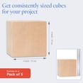 thumbnail image 4 of Wooden Blocks 6 inch, Pack of 5 Unfinished Wooden Cubes, Wooden Decor, Large Wooden Blocks for Crafts, Boho Display, by Woodpeckers, 4 of 7