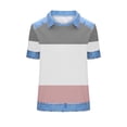 thumbnail image 4 of Olyvenn Short Sleeve Shirts for Women Womens Tops T-shirts with Geometric Print and Casual Fit Everyday Wear Pink S, 4 of 5