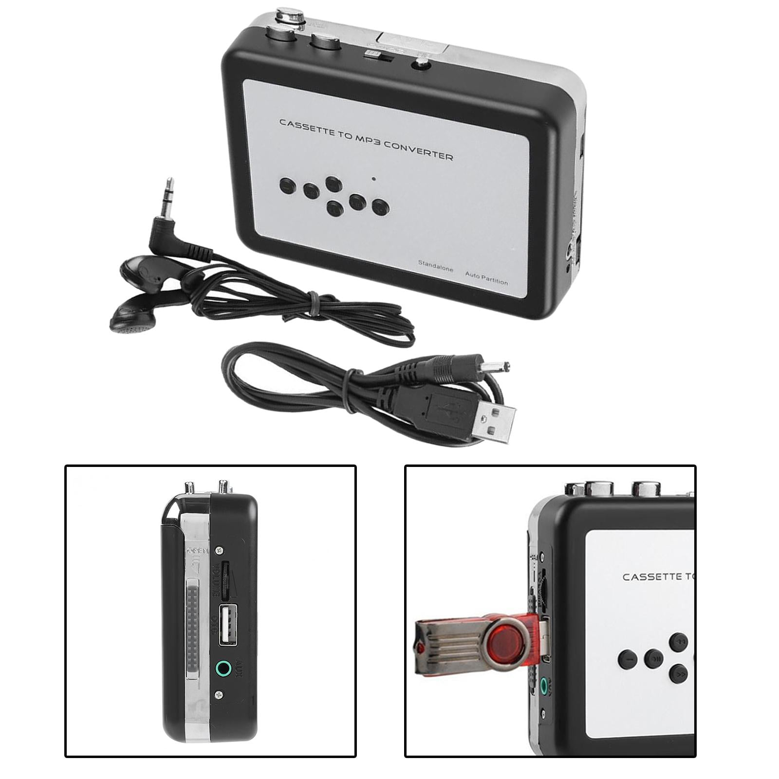 Cassette Player, Portable Cassette Player Recorder Converter Player, Cassette Tape To MP3 Converter, Built-in Earphone, Portable USB Adapter, Music Catching for CD Cassette Player, Portable Cassette Player Recorder Converter Player, Cassette Tape To MP3 Converter, Built-in Earphone, Portable USB Adapter, Music Catching for CD