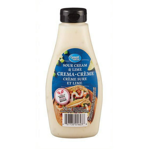 Great Value Sour Cream and Lime Creme Inspired by Mexico 250 mL, 250