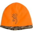 thumbnail image 2 of Browning All Season Reversible Fleece Beanie Realtree Xtra / Blaze Orange, 2 of 4