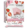 Power Crunch Whey Protein Bars, High Protein Snacks with Delicious Taste, Strawberry Cream, 1.4 Ounce (12 Count)