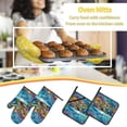 thumbnail image 5 of Cauagu Sea World Print Oven Mitts and Pot Holders 4 pcs Set,Extra Thicken Long Kitchen Oven Glove Potholders BBQ Gloves-Oven Mitts and Pot Holders(11 Inch), 5 of 6