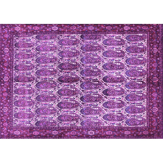 Ahgly Company Indoor Rectangle Persian Purple Traditional Area Rugs, 5' x 8'
