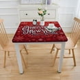 thumbnail image 3 of BANET Christmas Square Tablecloth Christmas Table Cover Square Waterproof Table Protector for Outdoor Wedding Party Dining Room Table White, 3 of 7
