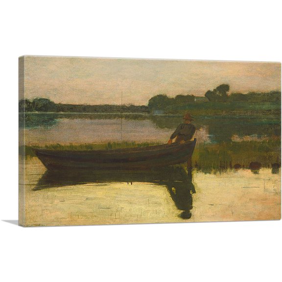 ARTCANVAS Sunset 1875 Canvas Art Print by Winslow Homer - Size: 26" x 18" (0.75" Deep)