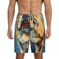 thumbnail image 3 of Lsque Patriotic Bulldog Welcome Mens Sleep Pajama Shorts,Short Pajama Pants, Cotton Ultra-Soft Knit-X-Large, 3 of 9
