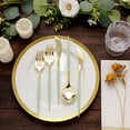 thumbnail image 7 of Balsa Circle 24 Metallic Gold Sage Green Disposable Plastic Cutlery Spoon Fork Knife Set, 7 of 7