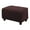 Deep Coffee, variant on Ottoman Cover Rectangle, Stretch Ottoman Slipcovers 1 Piece Footstool Protector Covers Plaid Storage Ottoman Slipcover with Elastic Bottom for Living Room -Blue-Large