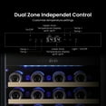 thumbnail image 4 of Yeego Wine Cooler Refrigerator 24 Inch 52 Bottle Dual Zone Wine Fridge for Home/Office/Bar, Freestanding and Built-In, 4 of 10