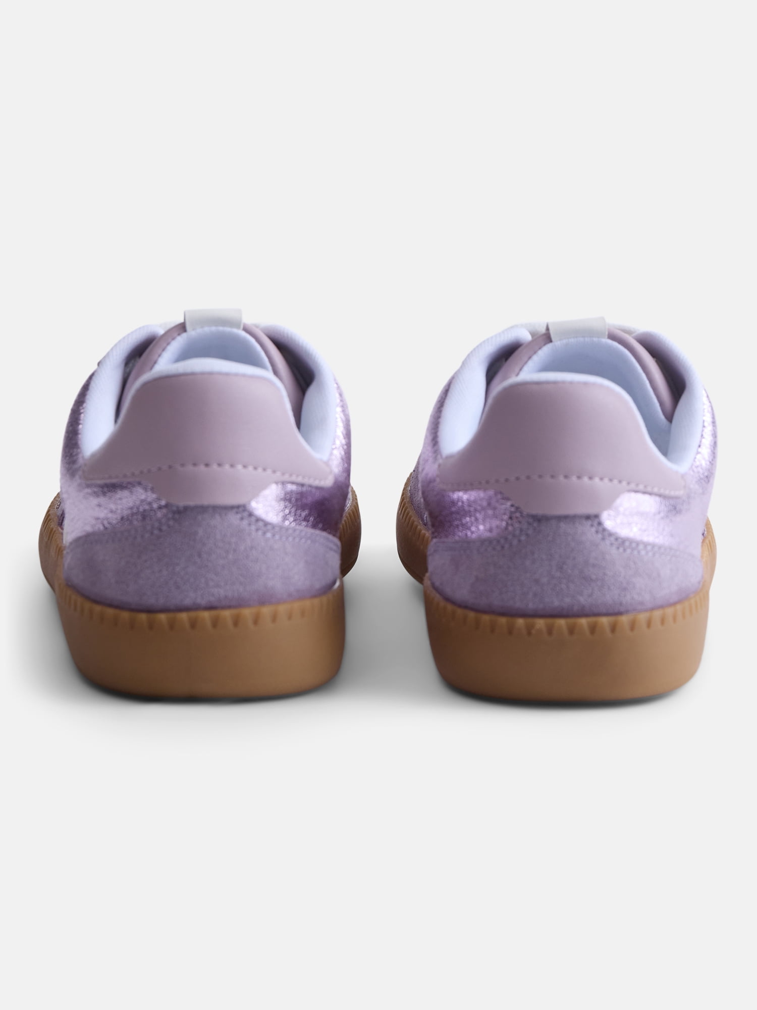 Wonder Nation Little and Big Girls Casual Soccer Sneakers with Ribbon Laces