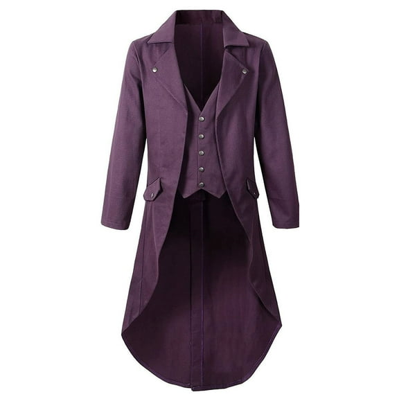 JIKNTTR Mens Business Jacket Elegant Topcoat Couple's Solid Colorfull-Length Stage Coats Pea Coats Open Front Work Overcoats