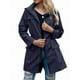 thumbnail image 3 of Chaqueta Impermeable Ligera para Mujer, con Capucha, Mangas Largas y Cremallera, para Actividades Al Aire Libre Azul Marino S, 3 of 9