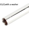 thumbnail image 4 of SHIQI-Shower Extension Tube, 4 Inch Stainless Steel Shower Extension Round Tube with Chrome Plating, Handheld Shower Heads Extender for Bathroom Accessory, Easy to Install and Long-Lasting, 4 of 4