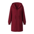 thumbnail image 7 of IUYRTFE Women's Long Zip Up Hoodie Jacket with Pockets Casual Lightweight Hooded Coat, 7 of 7