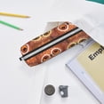 thumbnail image 6 of Pofeuu Brown Owl Print Leather Pencil Case, Leather Pencil Pouch Large Capacity, Big Pencil Pouch with Zipper Vintage Pen Bag Fountain Pen Holder, 6 of 7