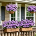 thumbnail image 3 of UV Resistant Outdoor Artificial Daisy Flowers Bouquet, Realistic Faux Greenery Bonsais for Hanging Bonsaier, Lifelike Floral Decor for Porch Patio Garden Yard Indoor Table Centerpiece, Purple, 3 of 5
