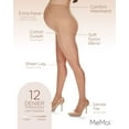 thumbnail image 3 of MeMoi Women's 12 Denier Sheer Maternity Pantyhose with Extra Large Waist, 3 of 7