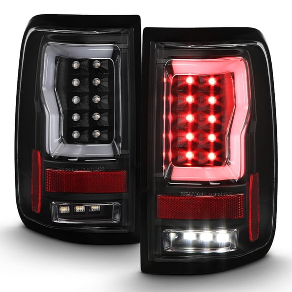 Black 2004-2008 Ford F150 LOBO Full LED Tube Tail Lights Brake Lamps Left Right