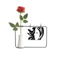 thumbnail image 1 of Constelación de Virgo zodiac symbol Botella de decoración de jarrones colgantes de flores rosas artificiales, 1 of 3