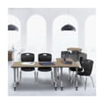 thumbnail image 3 of Regency Kee 48 x 24 in. Adjustable Classroom Table- Noble Oak Top, Grey Base & 2 Andy 18 in. Black Stack Chairs, 3 of 9
