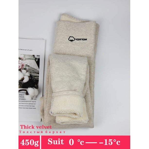 Leggings térmicos de terciopelo y algodón para mujer, pantalones cálidos de Cachemira de cordero con forro polar, medias delgadas, Invierno