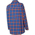 thumbnail image 3 of Women's College Concepts Blue/Orange New York Knicks Boyfriend Button-Up Nightshirt, 3 of 3
