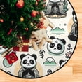 Christmas Tree Stand Mat Under Tree Protect Floor,Waterproof,Cute Panda