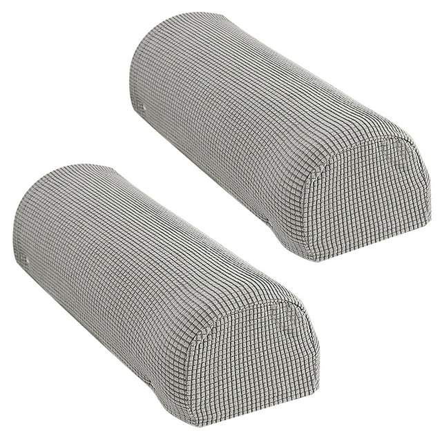 Polyester Elastic Sofa Armrest Covers Set of 2 with 10 Button Nails - Removable, Washable, Anti-Slip Furniture Protectors for All Seasons - Available in Black, Dark Coffee, Dark Grey, Beige, Wine Red