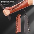 thumbnail image 4 of Archery Arm Guard PU Leather Soft Antiwear Adjustable Easy To Wear Archery Forearm Protector For  Practice, 4 of 8