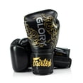 thumbnail image 1 of Fairtex Glory Kickboxing Gloves - Limited Edition (Black/Gold - BGVG3, 16 oz), 1 of 6