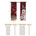 thumbnail image 6 of Fsddascl Red Plaid Snowman Christmas Blackout Curtains for Bedroom/Living Room, Thermal Insulated Kitchen Curtains, Winter Snowflake Xmas Gifts Grommet Darkening Window Treatment Drapes 27.5"x39"x2, 6 of 6