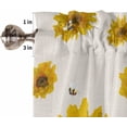 thumbnail image 5 of Kitchen Curtains Valances for Small Windows, Rustic Sunflower Bee Short Curtain Valance for Living Room, Farmhouse Burlap Rod Pocket Blinds Window Printed Drapes 1 Panel 54x18 Inch, 5 of 6